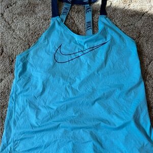 Nike Women's Blue Tank Top with Logo